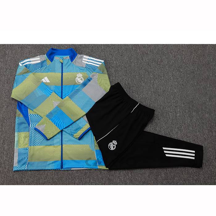 Tuta da Track di Giacca Real Madrid Bambino 2025-2026 Blu Verde